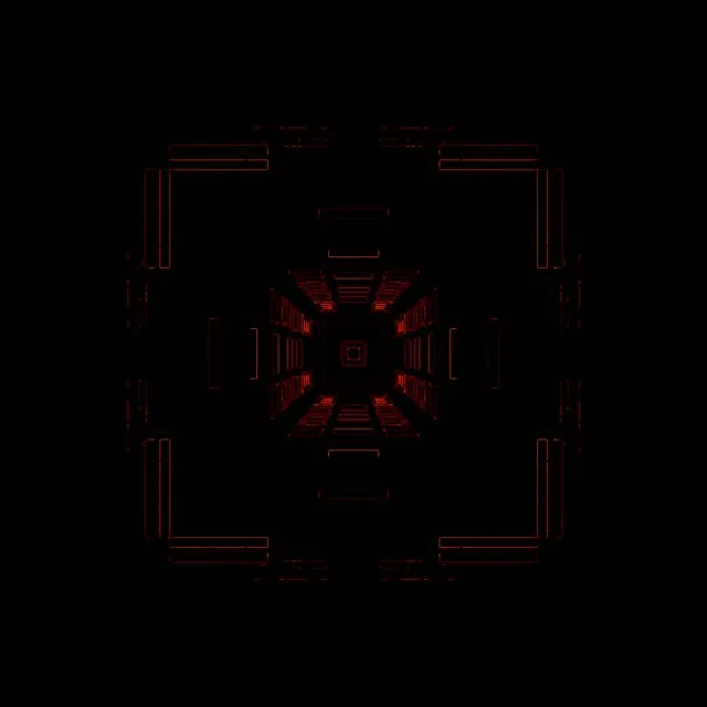 1:1 square neon tunnel 60fps screensaver crimson vortex vj loop
