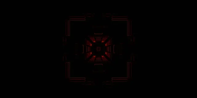 2:1 univisium neon tunnel 60fps screensaver red geometric vj loop