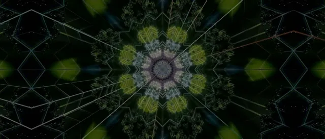 Neon Tunnel Fractal Kaleidoscope VJ Loop 21:9 Ultrawide 60fps Screensaver