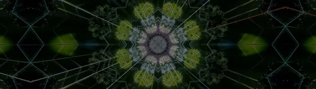 32:9 Ultrawide Neon Tunnel Kaleidoscope VJ Loop 60fps Screensaver