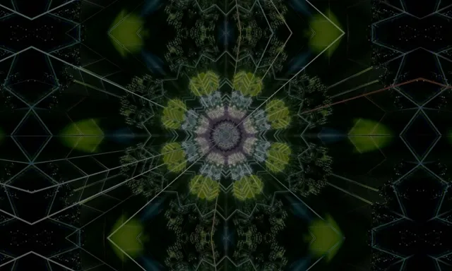 5:3 Wide 60fps Neon Tunnel Kaleidoscope Vortex Loop Screensaver