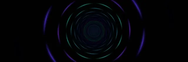 3:1 Triple Wide | 60fps Neon Spiral Screensaver Motion Background Teal Purple