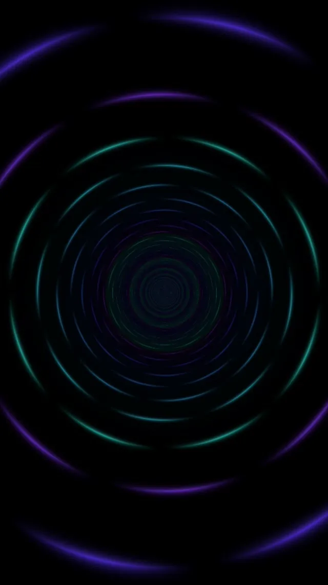 9:16 Reels | 60fps Neon Spiral Screensaver VJ Animation Purple Teal Tunnel