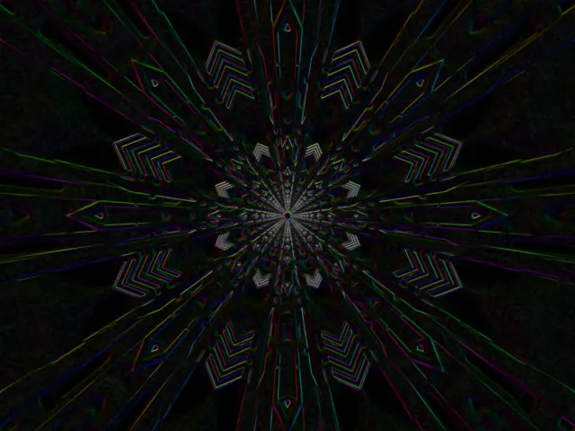 neon tunnel 4:3 classic 60fps screensaver vj loop colorful pulsating mandala