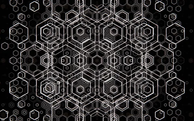16:10 MacBook 60fps Hexagon Geometric VJ Loop Screensaver Neon Glow