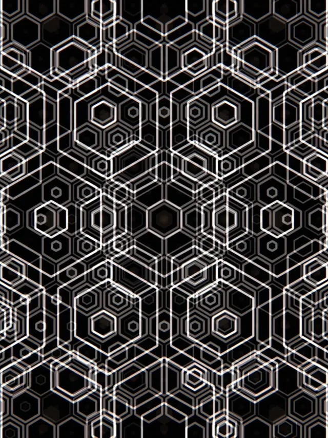 3:4 iPad Portrait 60fps Hexagon Vortex Live Wallpaper Screensaver