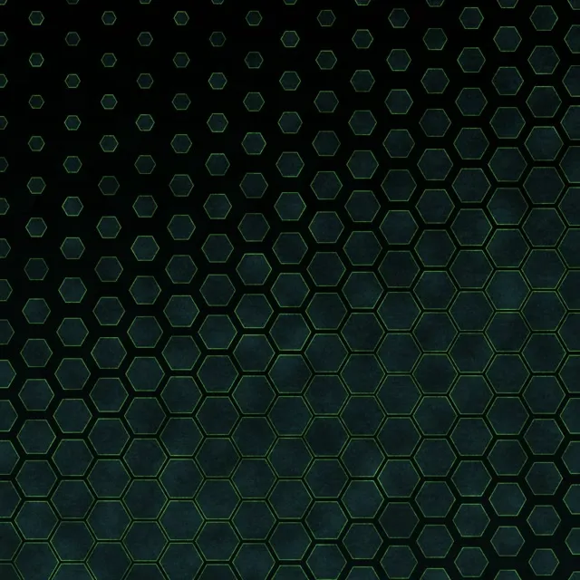 1:1 Square 60fps Screensaver Neon Tunnel Live Wallpaper Green Hexagons