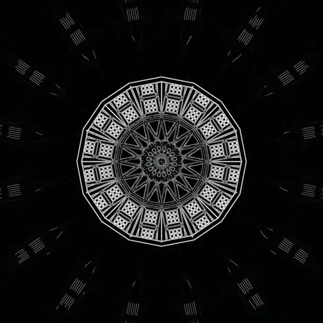 Neon Tunnel Kaleidoscope Mandala Vj Loop 1:1 Square 60fps Screensaver