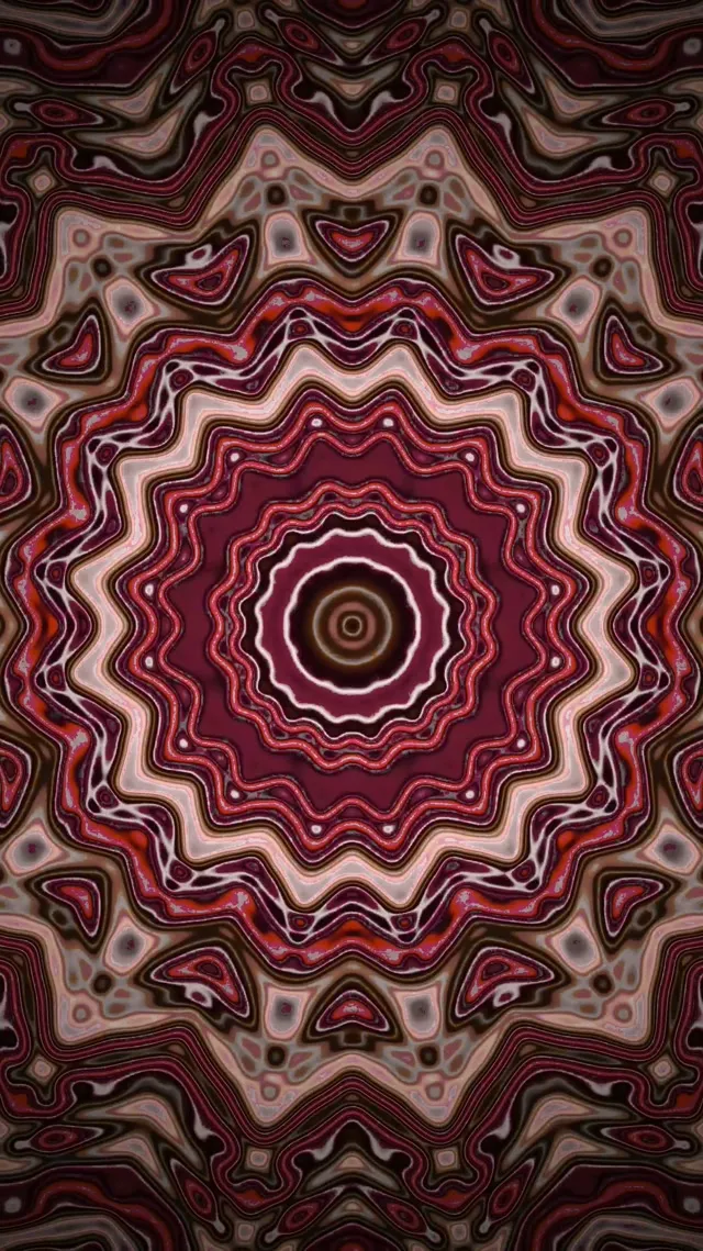 Neon Tunnel Star Mandala Kaleidoscope 60fps 9:16 Reels Screensaver Vj Loop