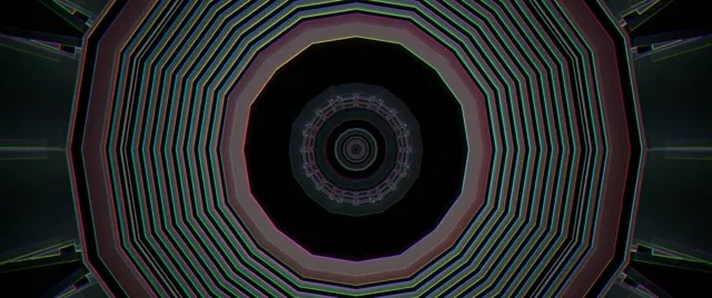 Pulsating Neon Tunnel VJ Loop 60fps 2.39:1 Cinemascope Screensaver