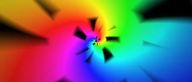 21:9 Ultrawide | 60fps Neon Kaleidoscope Screensaver | Motion Background Rainbow