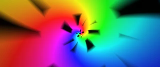 2.39:1 Cinemascope | 60fps Rainbow Tunnel Screensaver | Motion Background Neon