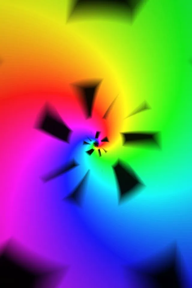 2:3 Photo Portrait | 60fps Rainbow Spiral Screensaver | Live Wallpaper Neon Design