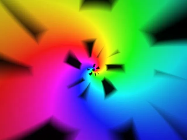 4:3 Classic | 60fps Rainbow Vortex Screensaver | Background for Edits Neon