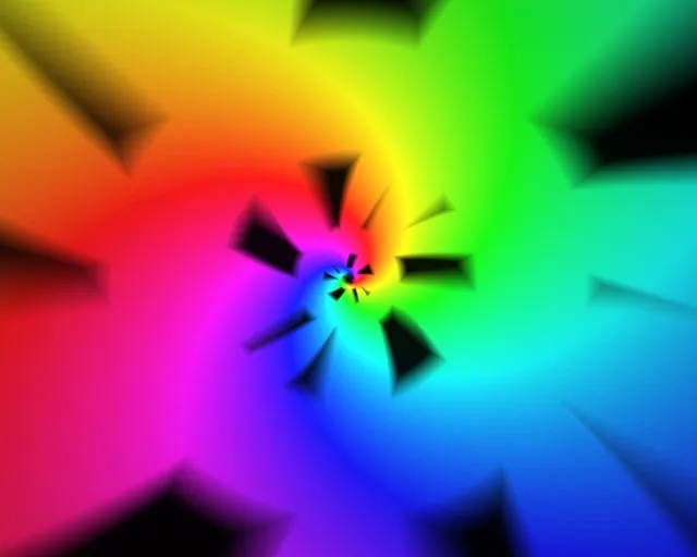 5:4 Industrial | 60fps Rainbow Kaleidoscope Screensaver | Motion Background Neon