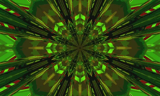 neon tunnel 5:3 wide 60fps screensaver emerald vj loop geometric vortex
