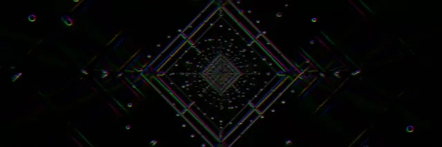 3:1 Triple Wide neon tunnel 60fps screensaver vj animation blue mandala