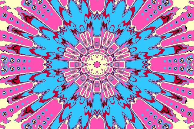 3:2 Surface neon tunnel 60fps screensaver vj animation pink cyan geometric