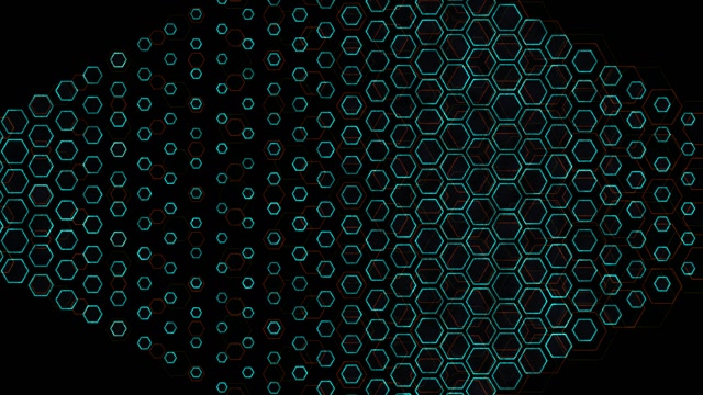 10 hours 4K UHD 60fps Screensaver PC Neon Tunnel VJ Loop Cyan Hexagons