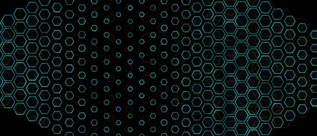 21:9 Ultrawide 60fps Screensaver Neon Tunnel Motion Background Cyan Hexagons