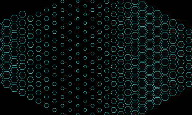 5:3 Wide 60fps Screensaver Neon Tunnel Motion Background Hexagon Neon