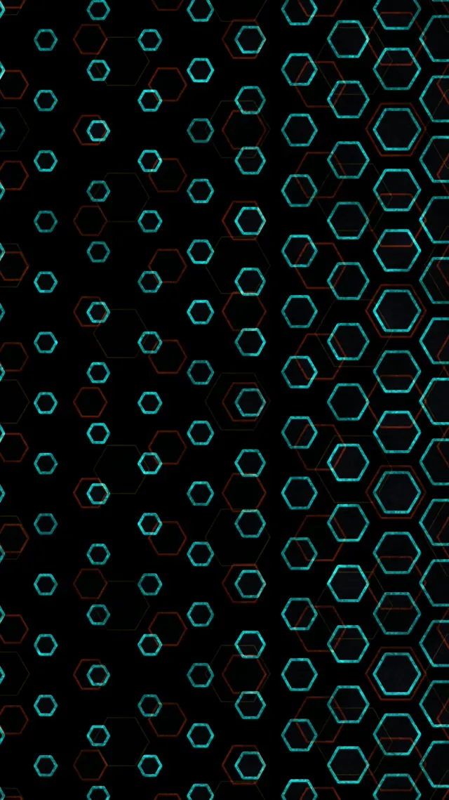 9:16 Reels 60fps Screensaver Neon Tunnel VJ Animation Cyan Hex Pattern