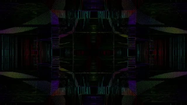 Glitch Art VJ Loop 4K | Neon Grid Screensaver | Digital Psychedelic 60fps