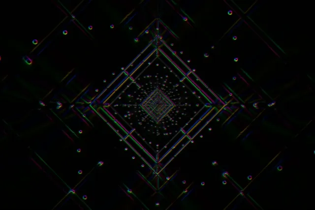 neon tunnel 3:2 surface 60fps screensaver vj animation green fractal