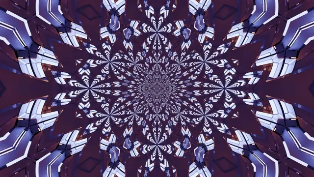 Neon Tunnel Screensaver 4K 60fps Purple Kaleidoscope VJ Loop