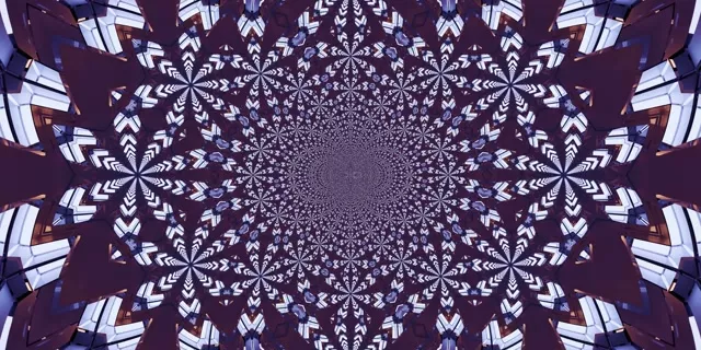 Radial Kaleidoscope Neon Tunnel VJ Loop 2:1 Univisium 60fps Screensaver