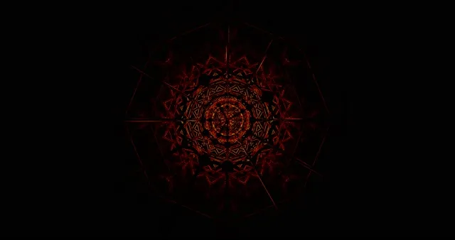 Dark Crimson Fractal Neon Tunnel 4k uhd 60fps screensaver live wallpaper