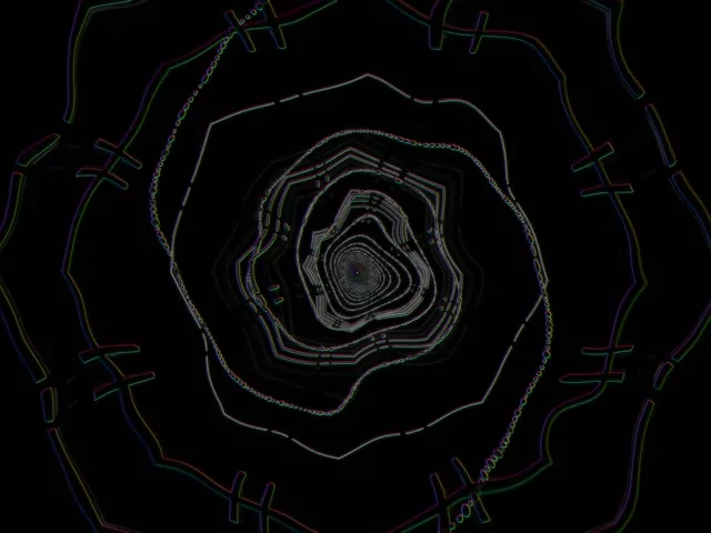 4:3 Standard 60fps Neon Tunnel Screensaver Prismatic Diamond Tunnel VJ Content