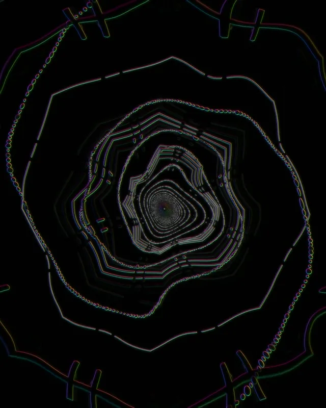 Neon Tunnel VJ Loop 4:5 Instagram 60fps Spiraling Octagon Screensaver