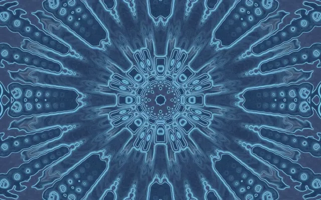 neon tunnel 16:10 macbook 60fps screensaver cyan mandala vj animation