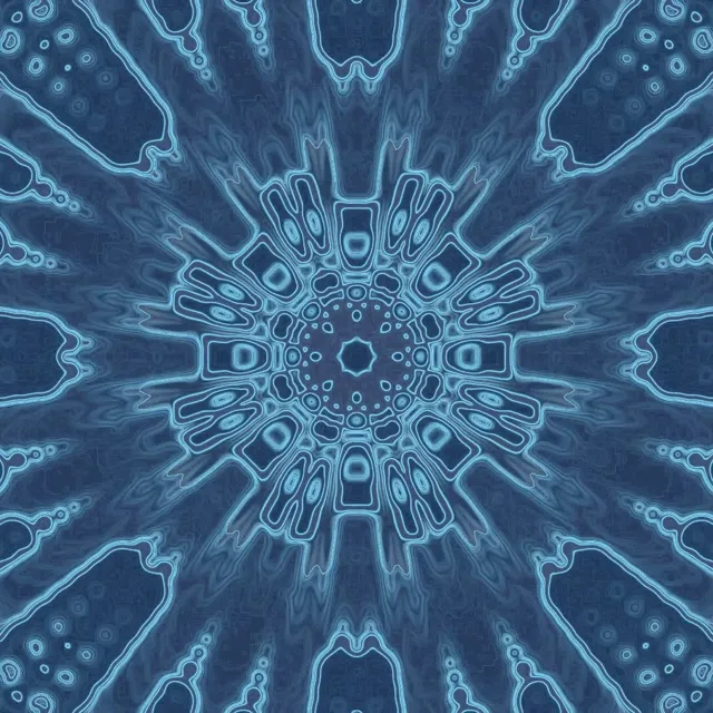 neon tunnel 1:1 square 60fps screensaver blue kaleidoscope vj loop