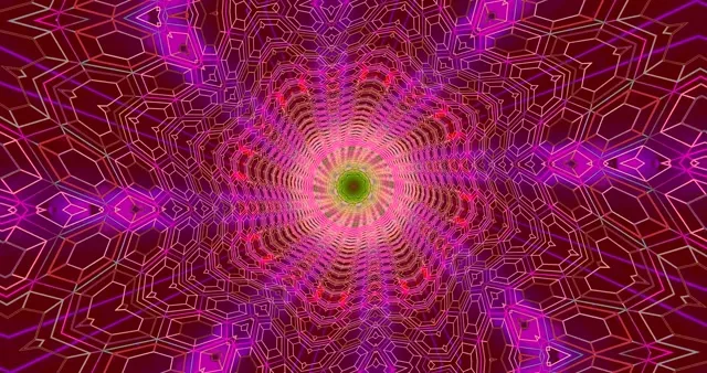 Psychedelic Neon Tunnel Red Purple 4k uhd 60fps screensaver Vj clip