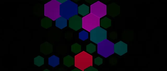 21:9 Ultrawide | 60fps Neon Hexagon Screensaver | VJ Loop | Colorful Hex
