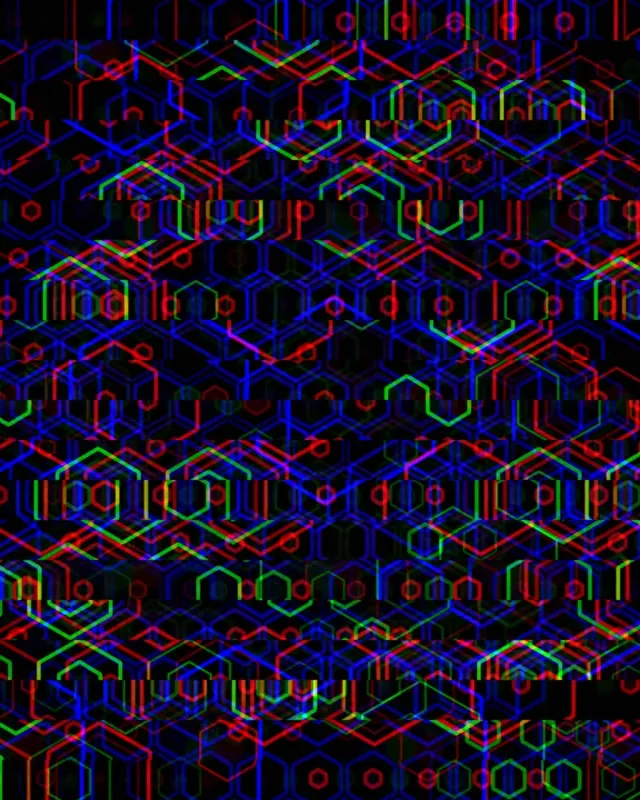 4:5 Instagram | 60fps Neon Hexagon Screensaver Motion Background