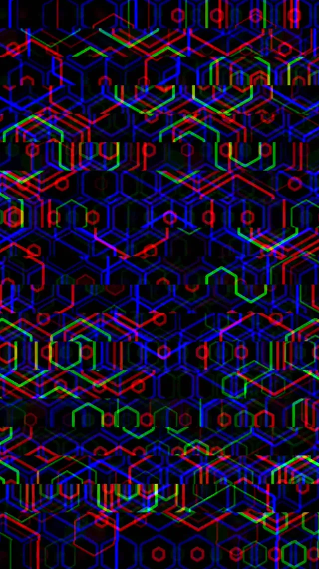 9:16 Reels | 60fps Neon Hexagon Screensaver VJ Animation