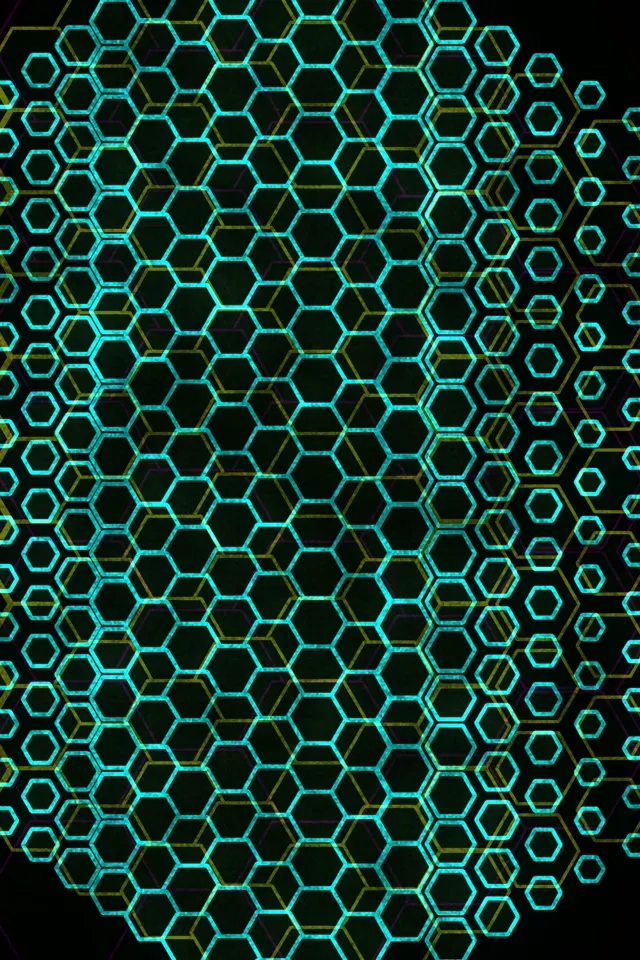 2:3 Photo Portrait 60FPS Neon Hexagon Vortex Screensaver VJ Motion Background