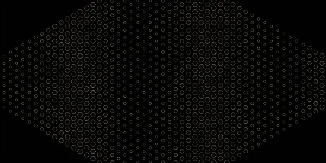 2:1 Univisium | 60fps Hexagon Vortex Screensaver | VJ Loop Tech Abstract