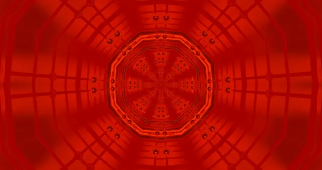 Red Octagon Neon Tunnel 4k uhd 60fps Screensaver Vj Loop