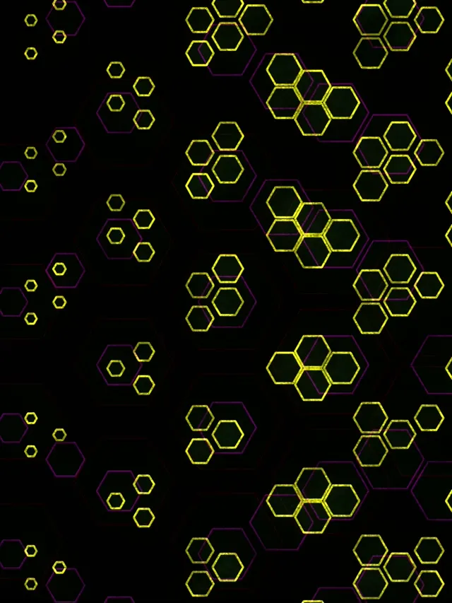 3:4 iPad Portrait 60fps Screensaver Neon Tunnel Live Wallpaper Yellow Geo