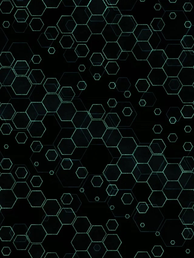3:4 iPad Portrait 60fps Screensaver Neon Tunnel VJ Loop Green Hexagon Aesthetic