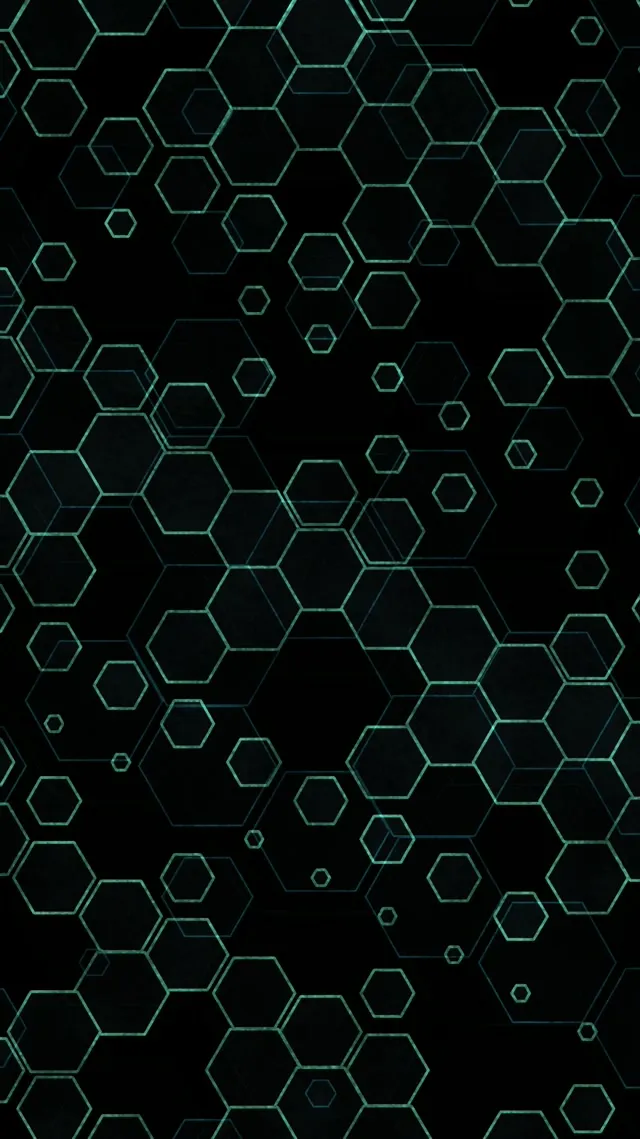 9:16 Reels 60fps Screensaver Neon Tunnel Motion Background Green Hex Particles