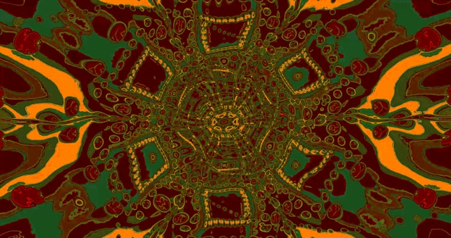 Red Gold Neon Tunnel Screensaver 4k UHD 60fps Vj Loop