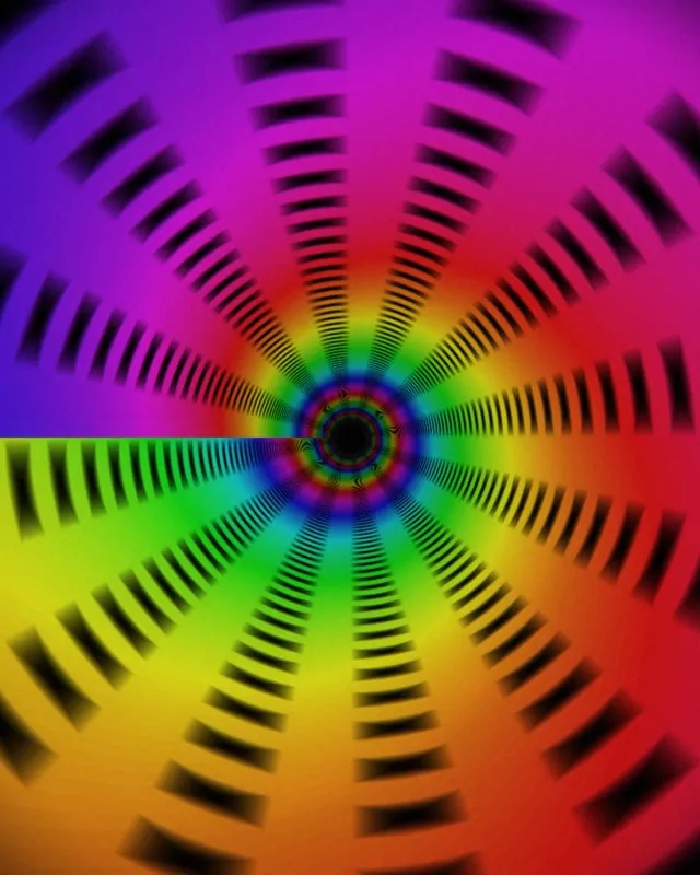 4:5 Instagram | 60fps Neon Kaleidoscope Screensaver VJ Loop Colorful Spiral