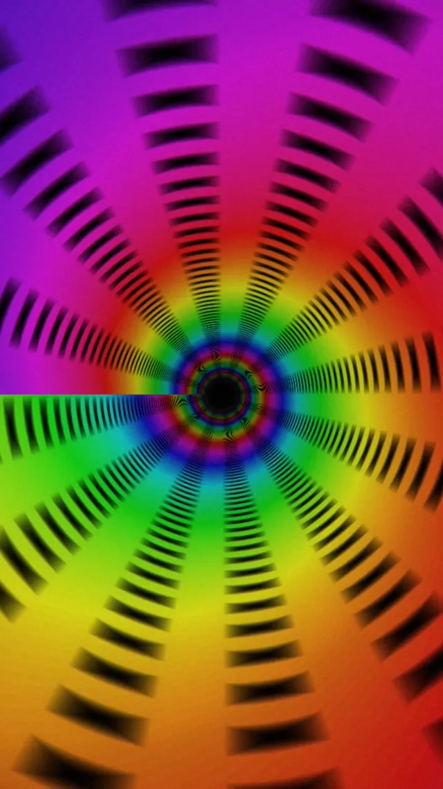 9:16 Reels | 60fps Neon Kaleidoscope Screensaver VJ Animation Colorful Vortex