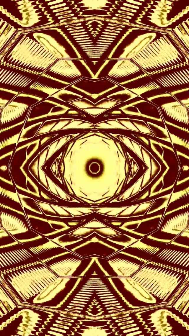 Gold Neon Tunnel Eye 60fps Screensaver 9:16 Reels Vj Loop PC Laptop