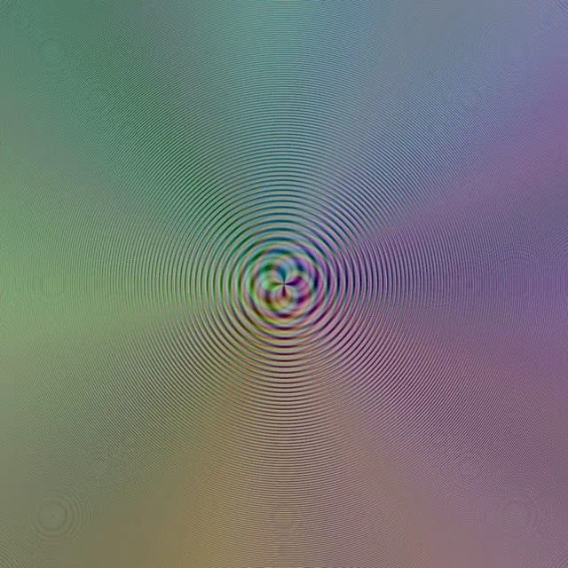 1:1 Square | 60fps Screensaver - Concentric Spiral Live Wallpaper Cyan Pink